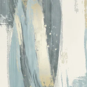 Papier peint abstrait aux pinceaux bleus et beiges texture moderne