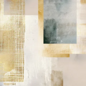 Papier peint abstrait moderne aux tons dorés et aquarelle