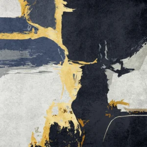 Papier peint abstrait moderne doré bleu marine élégant contemporain