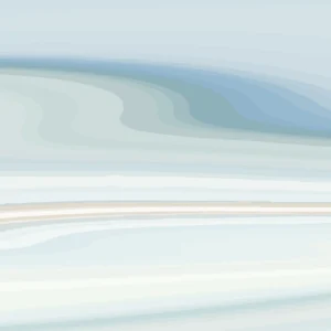 Papier Peint Abstrait Vagues Océaniques Bleu Pastel Moderne