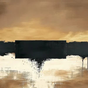 Papier peint abstrait moderne tons dorés et noirs