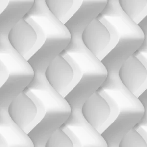 Papier peint géométrique 3D relief ondulé blanc moderne élégant