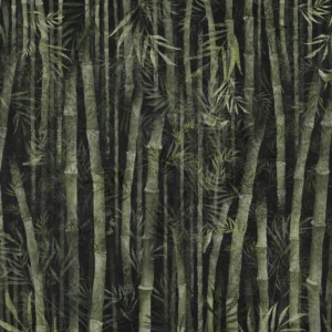 Papier Peint Jungle Bambou Vert Tropical Vintage Luxueux