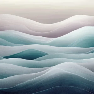 Papier Peint Vagues Abstraites Dégradé Bleu Gris Moderne