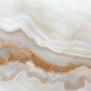 Papier peint marbre beige aux veines dorées effet agate naturelle