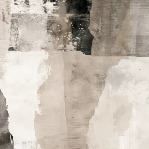 Papier peint abstrait beige et blanc effet aquarelle moderne