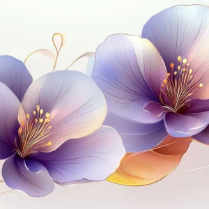 Papier Peint Fleurs Aquarelle Violet Rose Effet Artistique Délicat