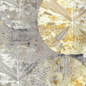 Papier Peint Tropical Doré Feuilles Palmier Vintage Texturé