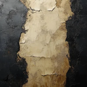 Papier Peint Texture Abstraite Noir Beige Effet Peinture Écaillée