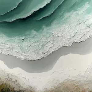 Papier Peint Vue Aérienne Côte Tropicale Effet Texture Relief