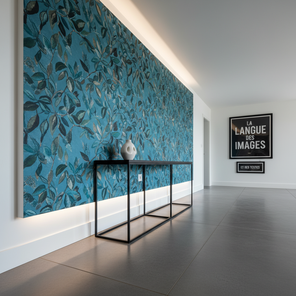 Papier peint bleu canard : La couleur tendance qui transforme vos espaces