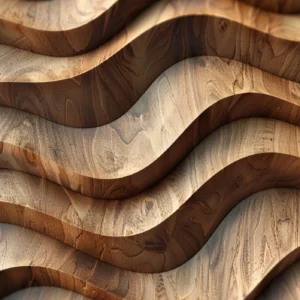 Papier Peint Relief Vagues Bois Naturel Texture Organique
