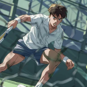 Papier peint anime tennis joueur dynamique sport moderne