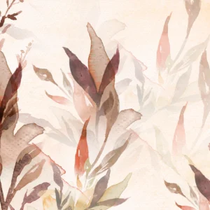 Papier Peint Aquarelle Tropical aux Teintes Douces et Naturelles