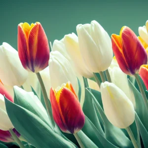 Papier peint tulipes multicolores éclatantes jardin fleuri printanier