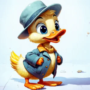 Papier peint canard vintage marin illustration aquarelle enfant décoratif