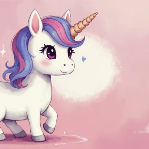 Papier Peint Licorne Magique Rose Doux Univers Enfantin Féerique