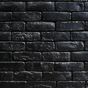 Papier Peint Effet Briques Noires Industriel Moderne Texture Réaliste