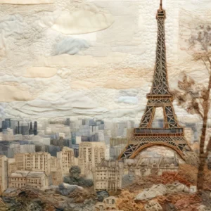 Papier peint Paris vintage tour Eiffel relief mural décoratif