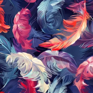 Papier peint plumes colorées style tropical moderne artistique