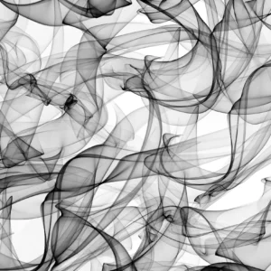 Papier peint abstrait fumée ondulante noir et blanc moderne