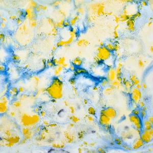 Papier Peint Abstrait Nuages Bleus et Jaunes Artistique