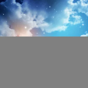 Papier Peint Ciel Étoilé Nuages Bleus Atmosphère Cosmique