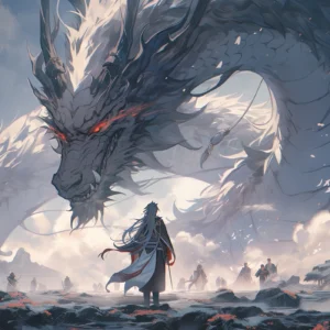 Dragon Majestueux dans les Nuages - Épopée Fantastique Asiatique