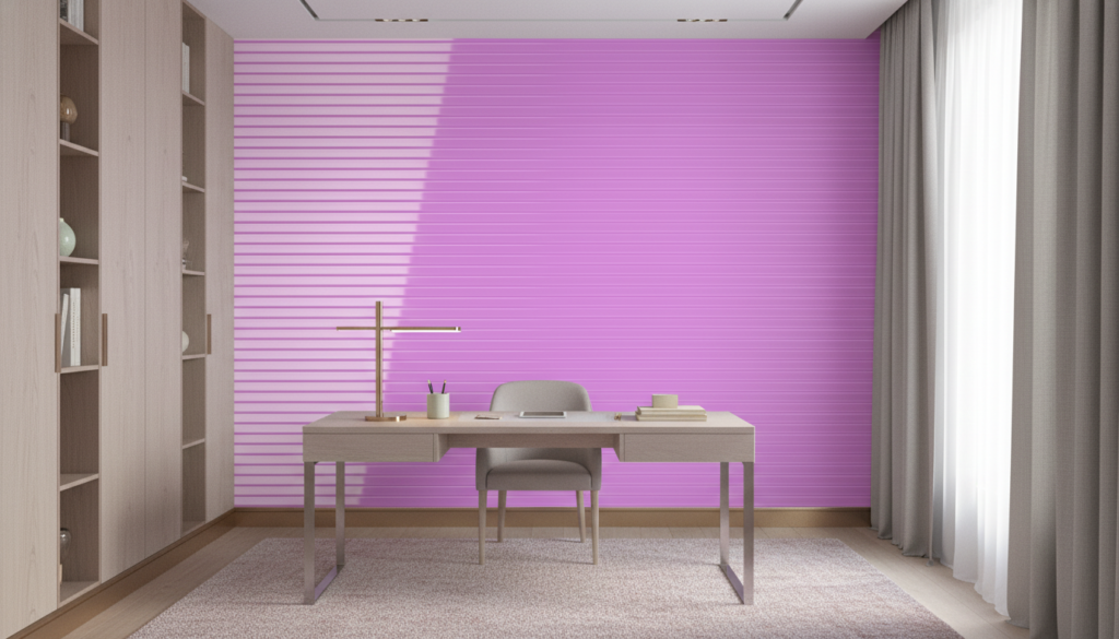 Papier Peint Lignes Dégradées Violet Rose Moderne Abstrait - Bureau