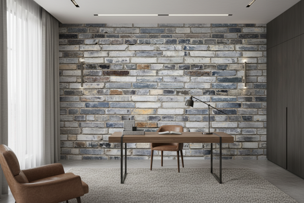 Papier Peint Mur de Briques Anciennes Effet Texture Réaliste - Bureau