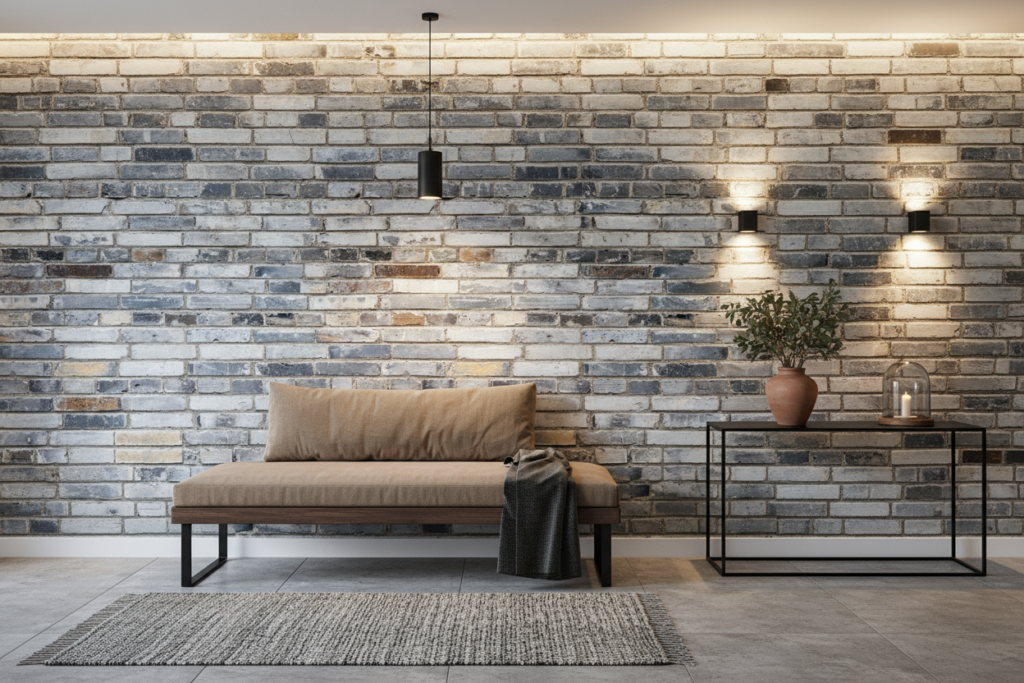 Papier Peint Mur de Briques Anciennes Effet Texture Réaliste - Entrée