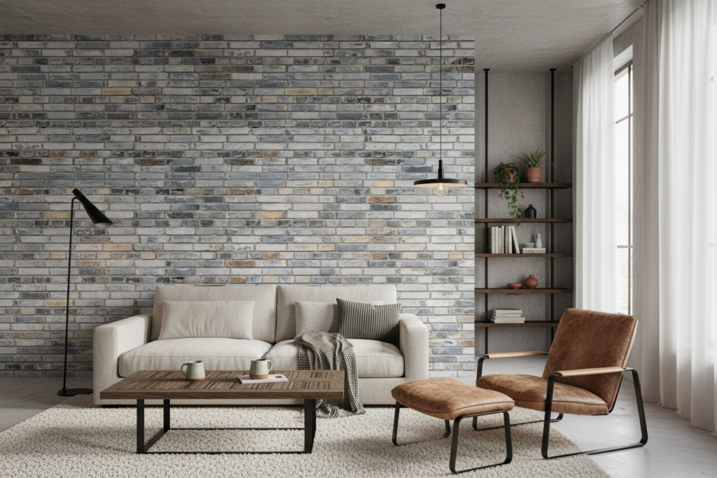 Papier Peint Mur de Briques Anciennes Effet Texture Réaliste - Salon / Séjour