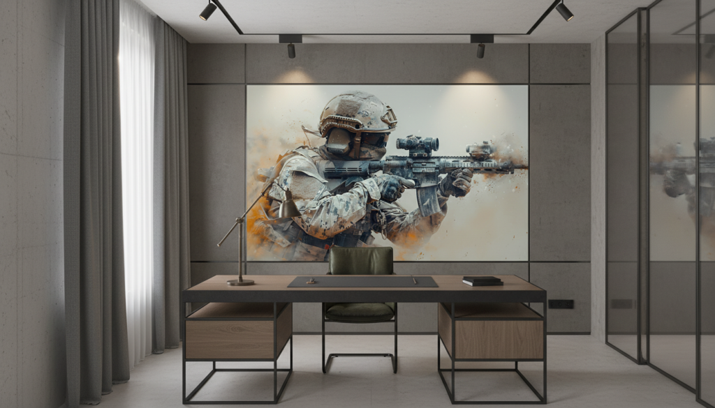 Papier Peint Soldat Militaire Action Combat Effet Artistique - Bureau