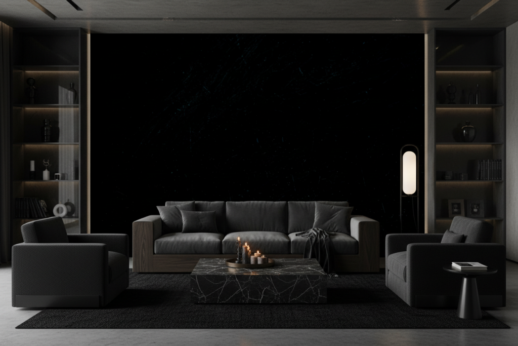 Papier Peint Texture Sombre Minimaliste Élégant Contemporain - Salon / Séjour