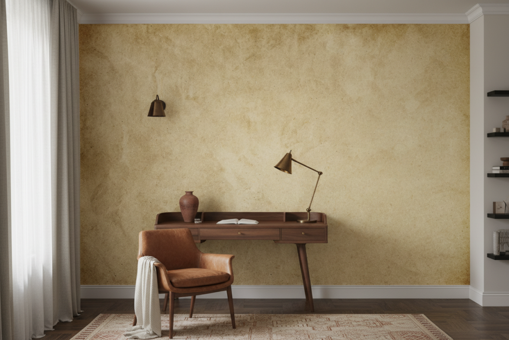 Papier peint texture vintage beige effet parchemin ancien vieilli - Bureau