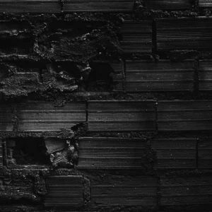 Papier Peint Mural Brique Industrielle Noire Texturée Relief