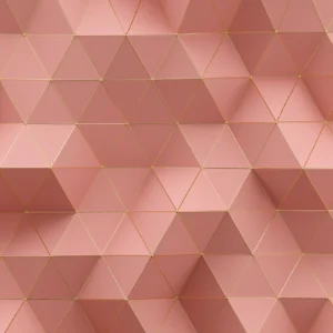 Papier peint géométrique rose gold triangles dorés moderne luxe