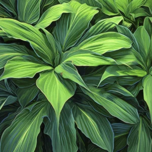 Papier peint tropical luxuriant feuillage vert jungle exotique