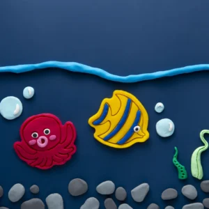 Papier Peint Enfant Monde Sous-Marin Animaux Marins Colorés