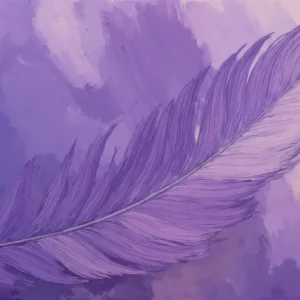 Papier Peint Plume Violette Artistique Fond Aquarelle Nuagée