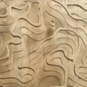 Papier peint texturé bois gravé motifs organiques fluides naturels