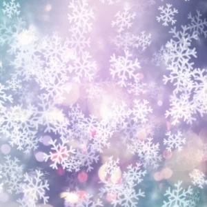 Papier Peint Flocons Neige Fond Dégradé Violet Bleu Turquoise