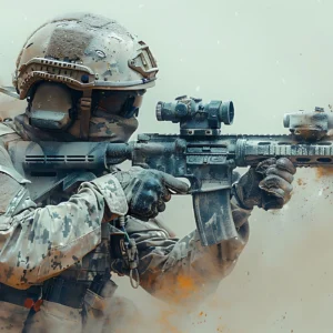 Papier Peint Soldat Militaire Action Combat Effet Artistique