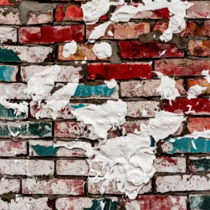 Papier peint mur de briques vintage aux couleurs éclatées