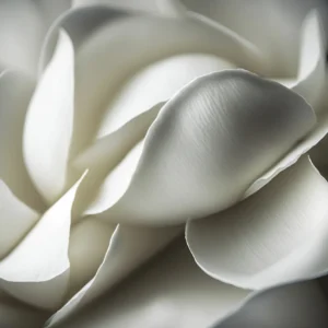 Papier peint élégant pétales blancs texture organique sophistiquée