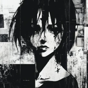 Papier Peint Street Art Portrait Noir et Blanc Urbain