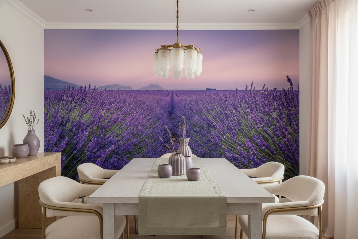 Champ de lavande au coucher du soleil en Provence - Salle à manger