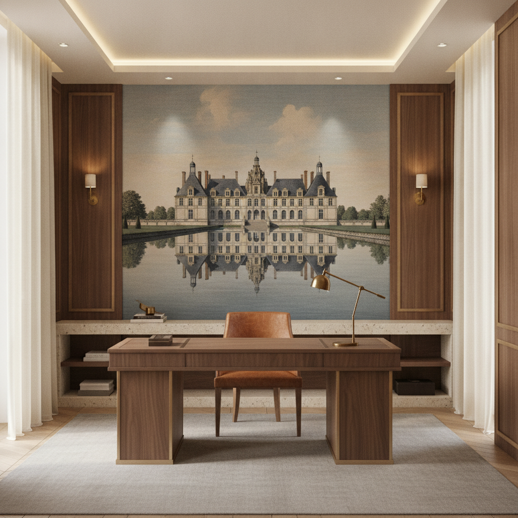 Château de Chenonceau Renaissance Française sur Rivière Architecturale - Bureau