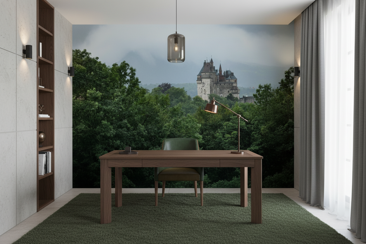 Château Médiéval dans Écrin de Verdure aux Tours Majestueuses - Bureau