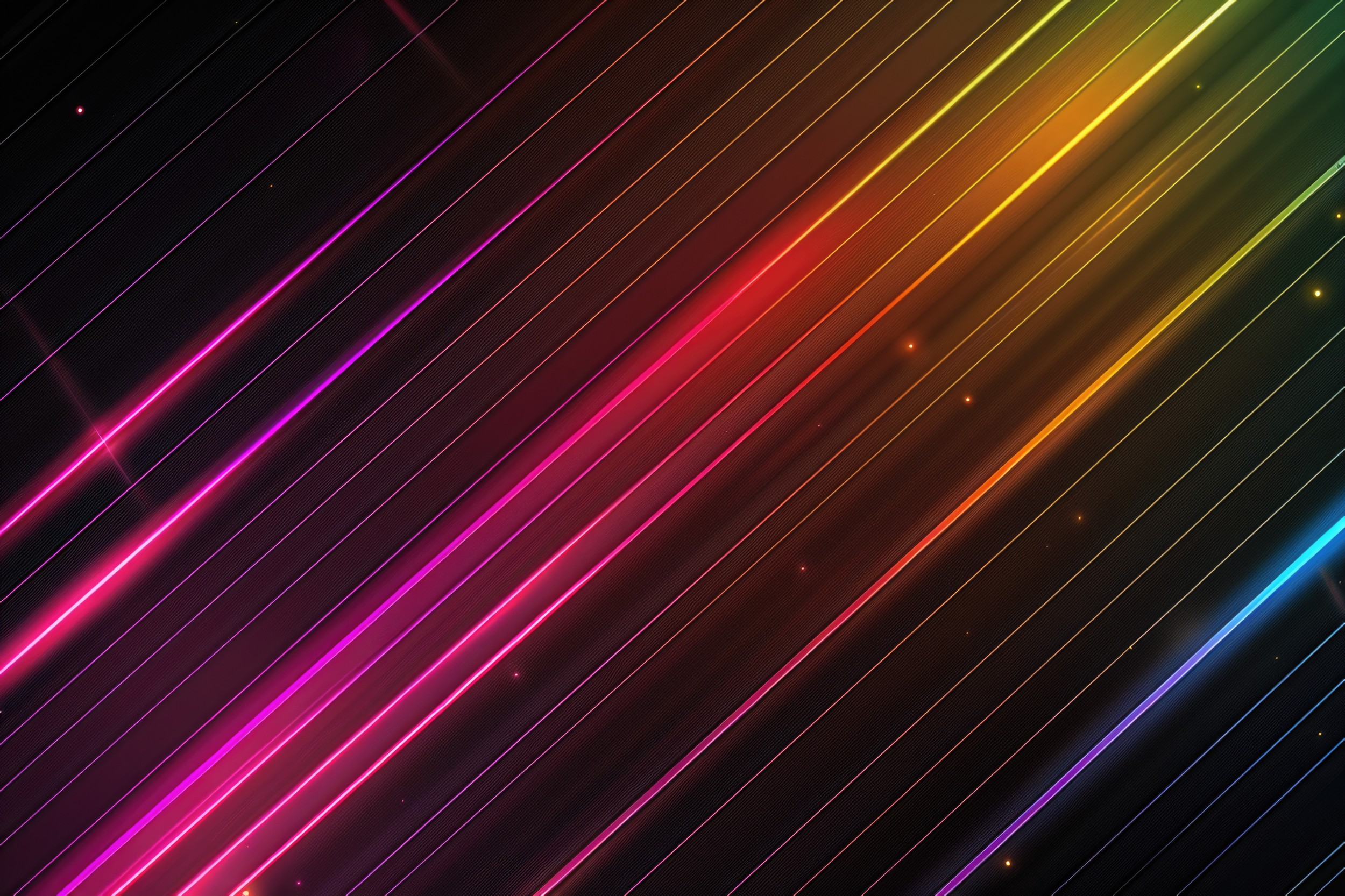 Papier Peint Lignes Diagonales Néon Multicolores Effet Lumineux Moderne